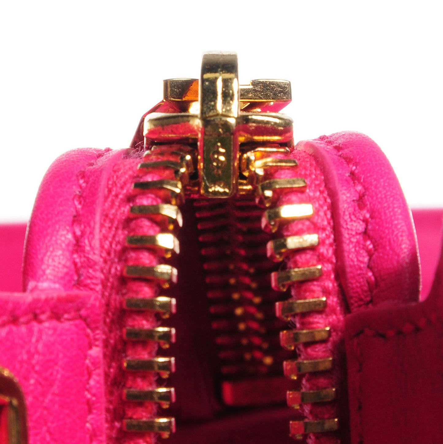Calfskin Small Monogram Cabas Lipstick Fuchsia