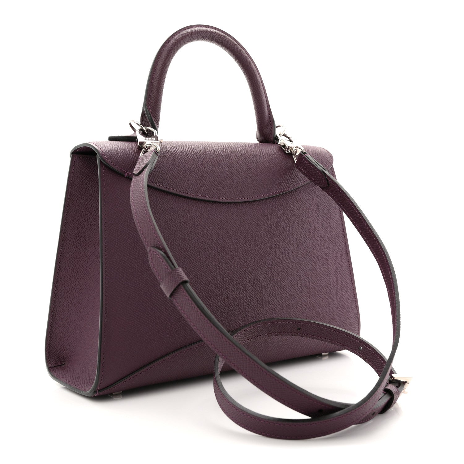Moynat Carat Calfskin Gabrielle PM Eggplant 3 of 14