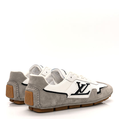 Louis Vuitton Suede Calfskin Mesh Rally Sneakers 8.5 Grey White 5 of 11