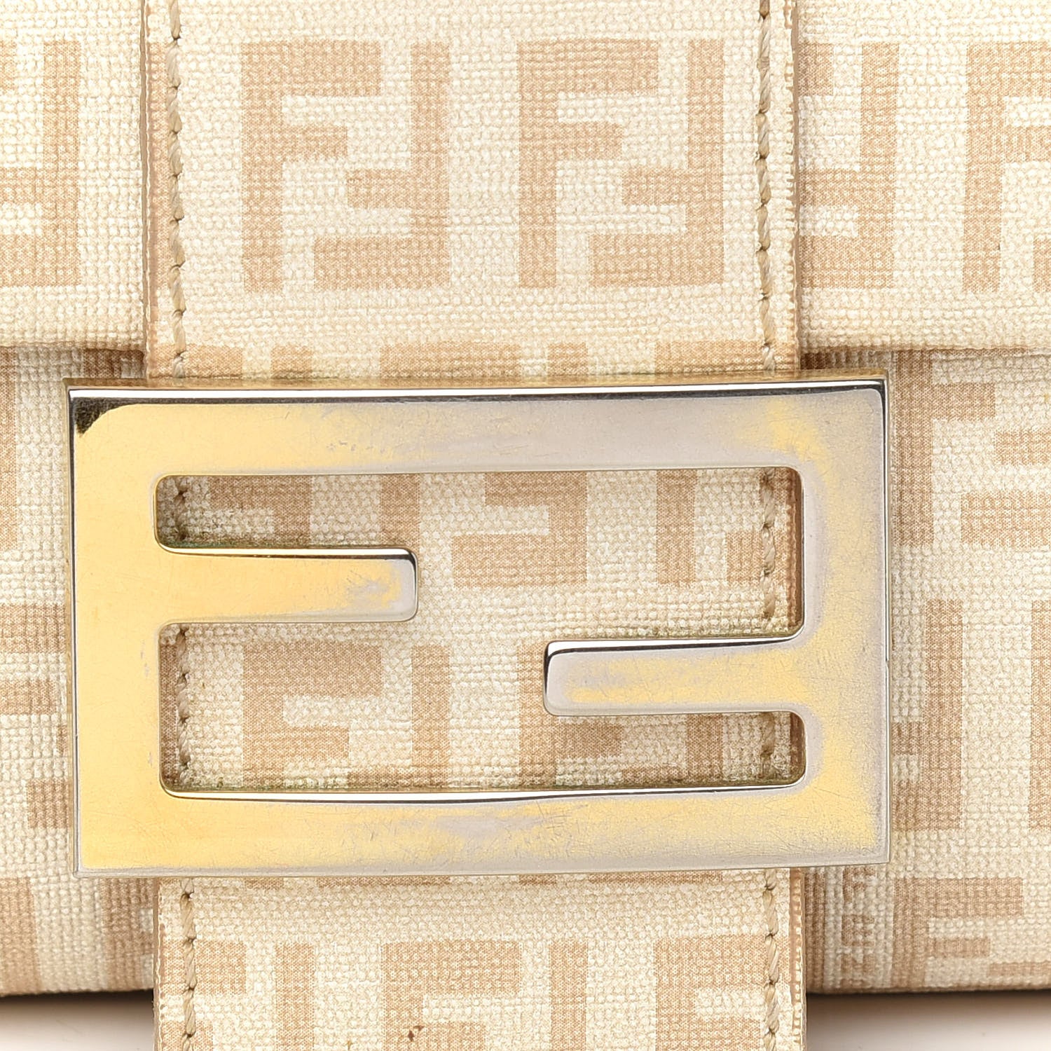 Fendi Zucchino Spalmati Forever Mama Baguette Crema Ecru 12 of 12