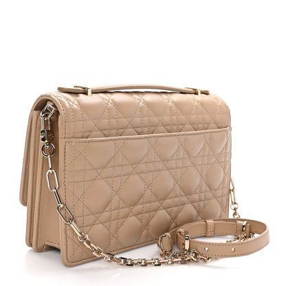 Christian Dior Lambskin Cannage My Dior Top Handle Bag Beige 3 of 11