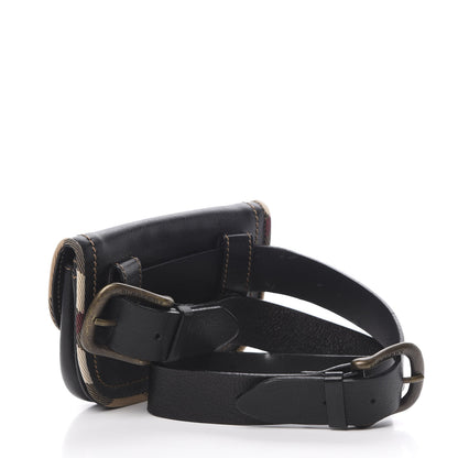 Burberry Calfskin Nova Check Small Bum Bag Black 3 of 12