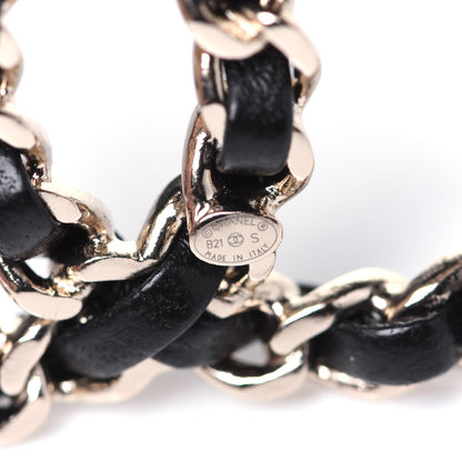 Chanel Lambskin Chain CC Brooch Black Gold 3 of 8