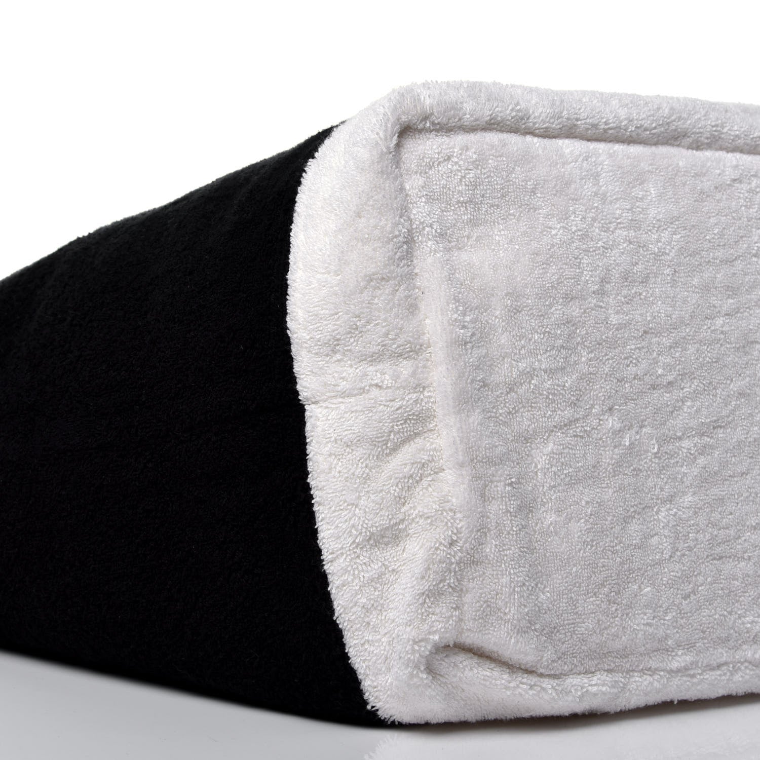 Chanel Terry Cotton CC Beach Tote Towel Set Black White 9 of 10