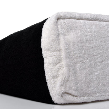 Chanel Terry Cotton CC Beach Tote Towel Set Black White 9 of 10