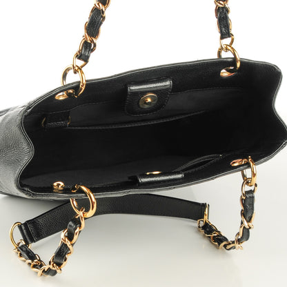 Chanel Caviar Quilted Petit Shopping Tote PST Black 5 of 7