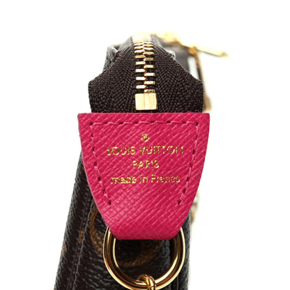 Louis Vuitton Monogram 2019 Christmas Animation Mini Courchevel Pochette Accessories Fuchsia 6 of 8