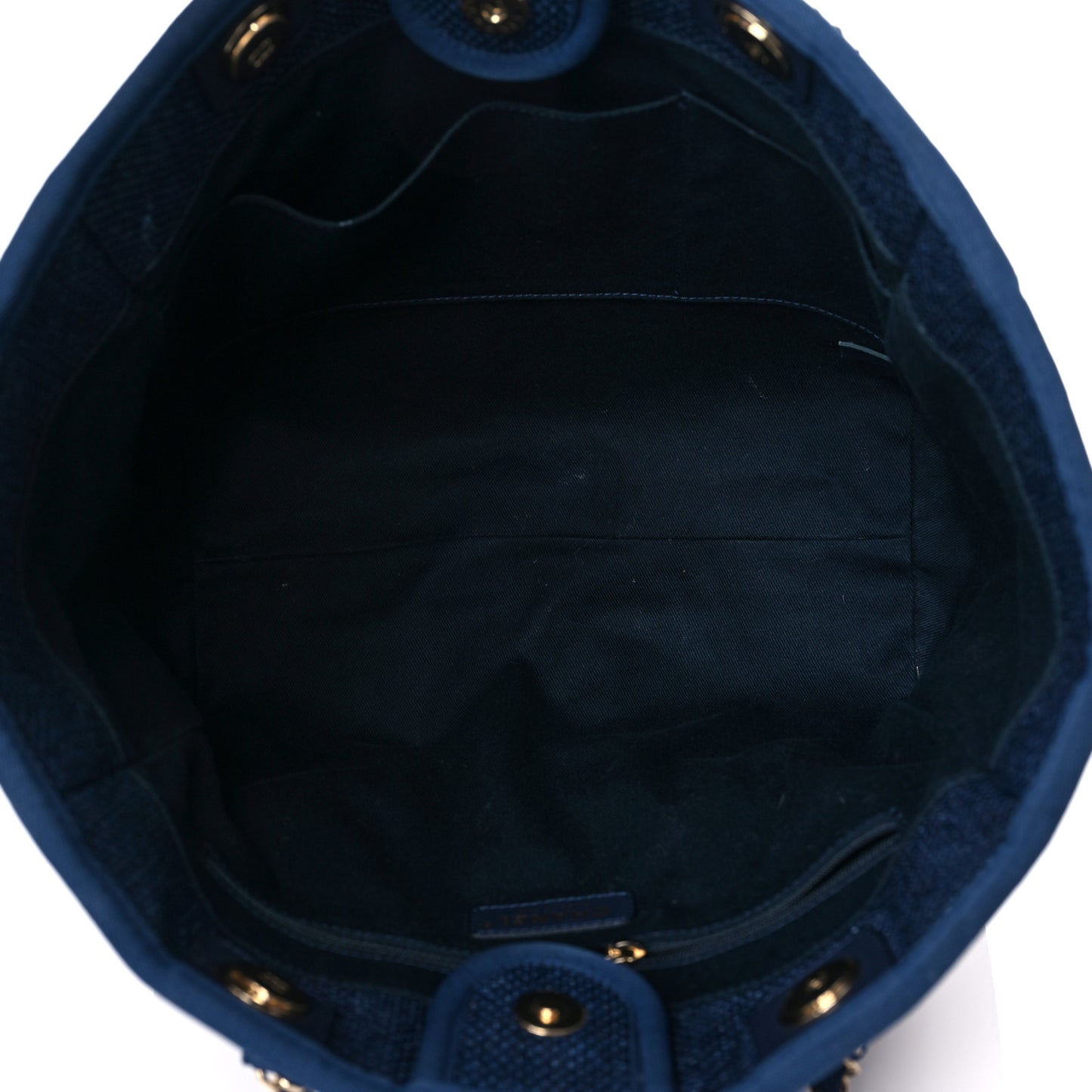 Woven Straw Raffia Small Deauville Tote Blue