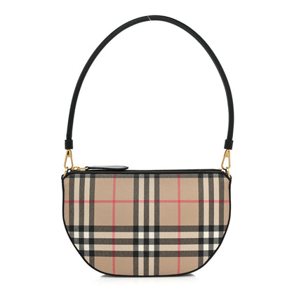 Burberry Vintage Check Calfskin Olympia Slim Pouch Archive Beige 1 of 8