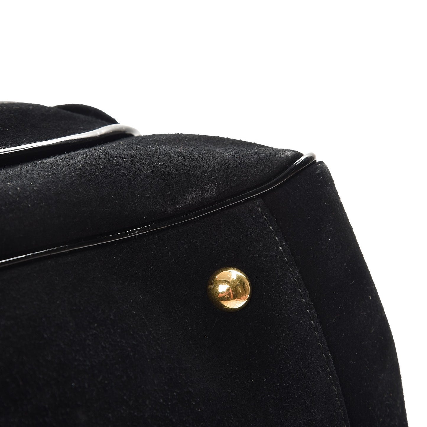 Suede Medium 1973 Top Handle Satchel Black