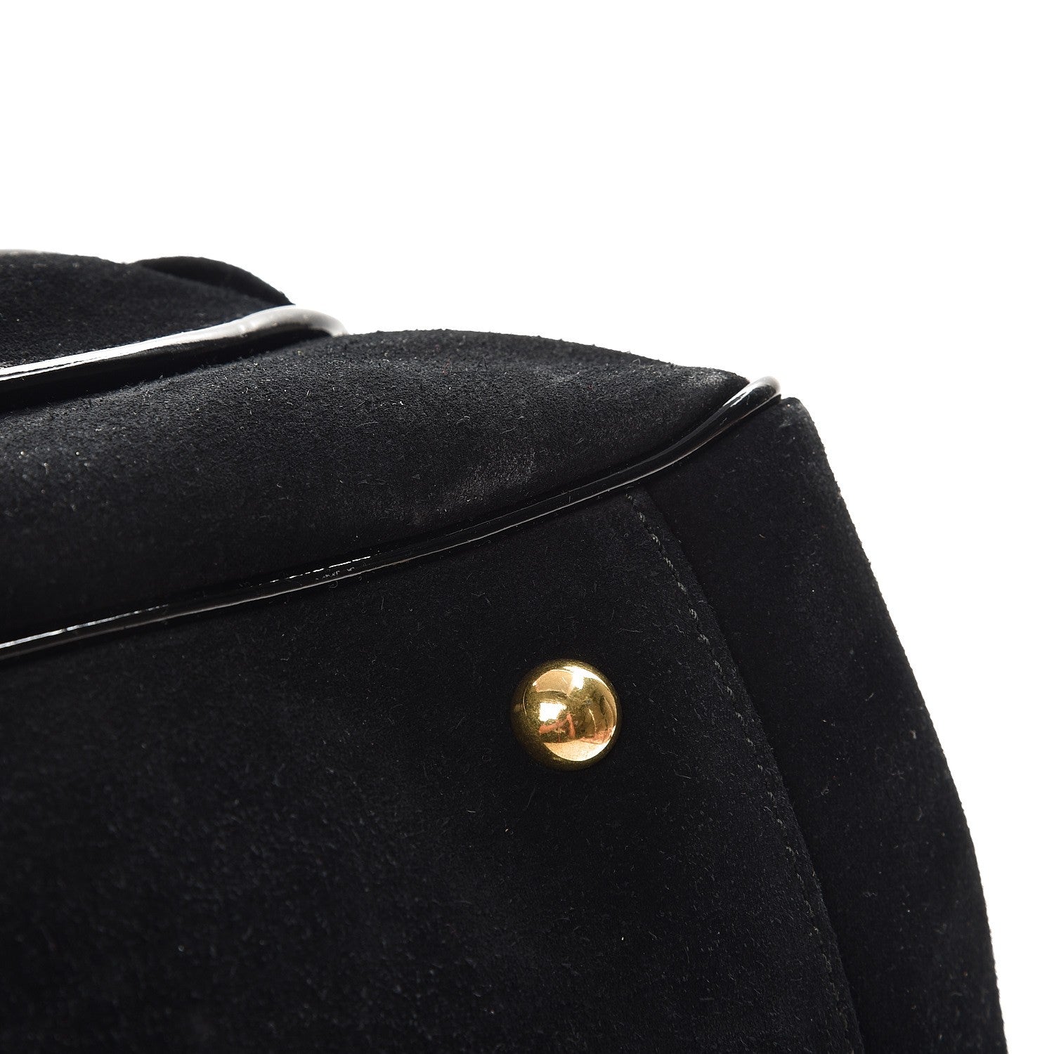 Gucci Suede Medium 1973 Top Handle Satchel Black 10 of 15