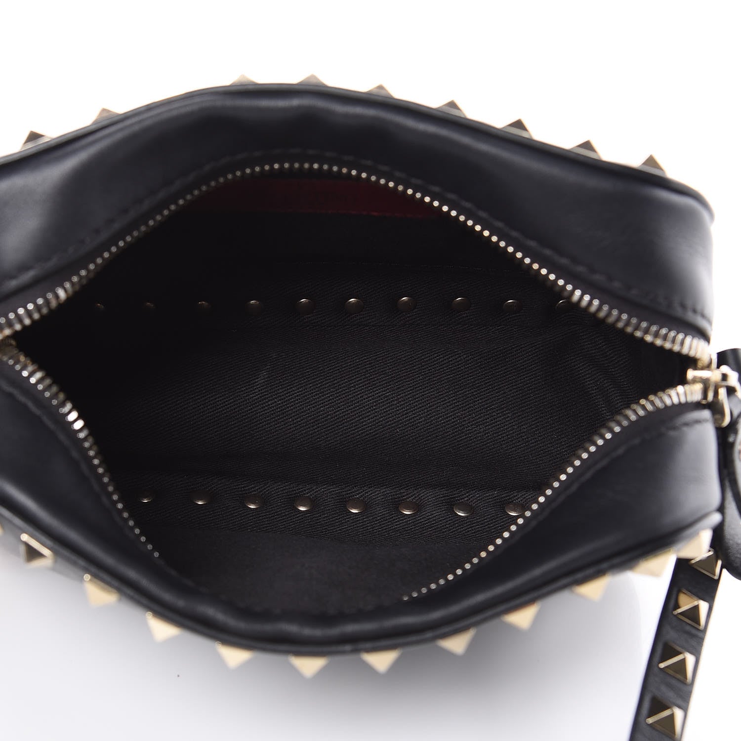 Valentino Garavani Calfskin Rockstud Camera Crossbody Bag Black 5 of 11