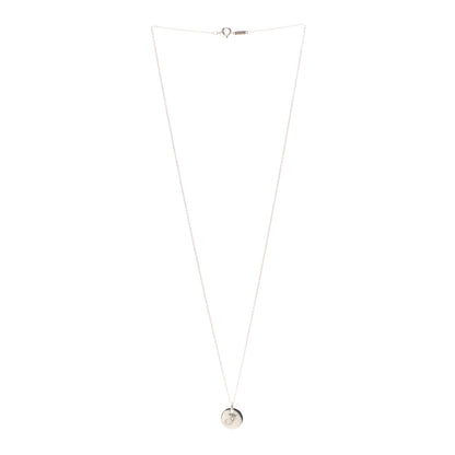 Tiffany Sterling Silver Letter J Disc Pendant Necklace 3 of 4