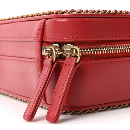 Chanel Goatskin Quilted Small CC Filigree Vanity Case Red 10 of 10
