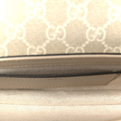 Gucci GG Supreme Monogram Textured Dollar Calfskin Web Mini Ophidia Envelope Shoulder Bag Beige Mystic White Oatmeal 5 of 11