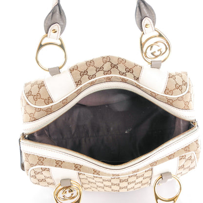 Gucci Monogram Medium Interlocking Boston Off White 5 of 9