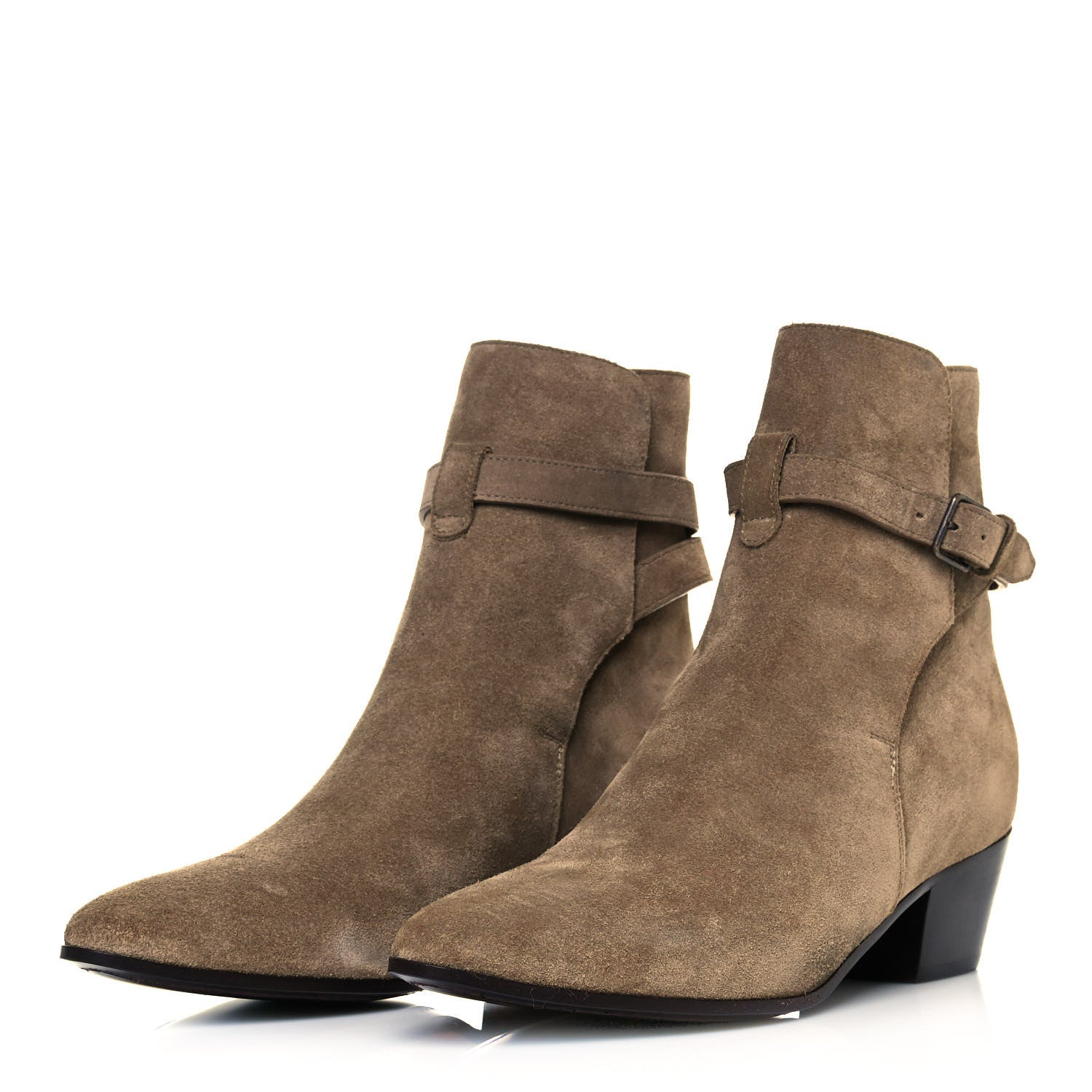 Saint Laurent Suede Otterproof West 40 Ankle Boots 38.5 New Sigaro 3 of 9