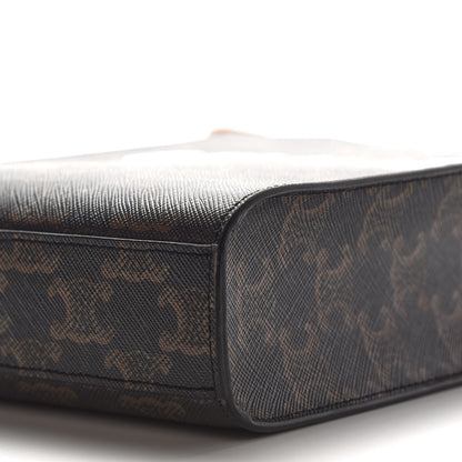 Celine Triomphe Canvas Calfskin Mini Vertical Cabas Tan 7 of 7