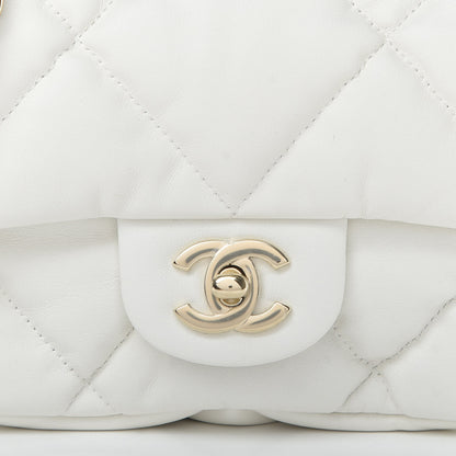 Chanel Calfskin Quilted Mini Square Bubbly Flap White 8 of 11