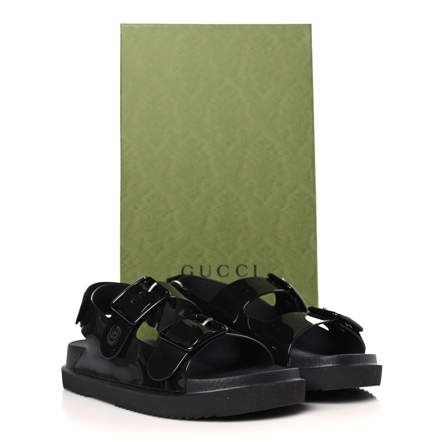 Rubber Mini Double G Womens Isla Dad Sandals 37 Black