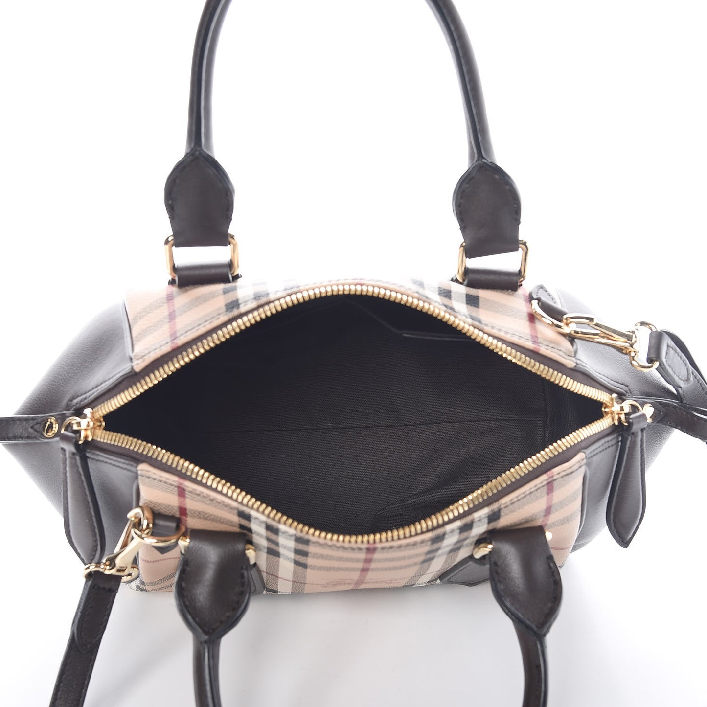 Haymarket Check Small Blaze Satchel Chocolate