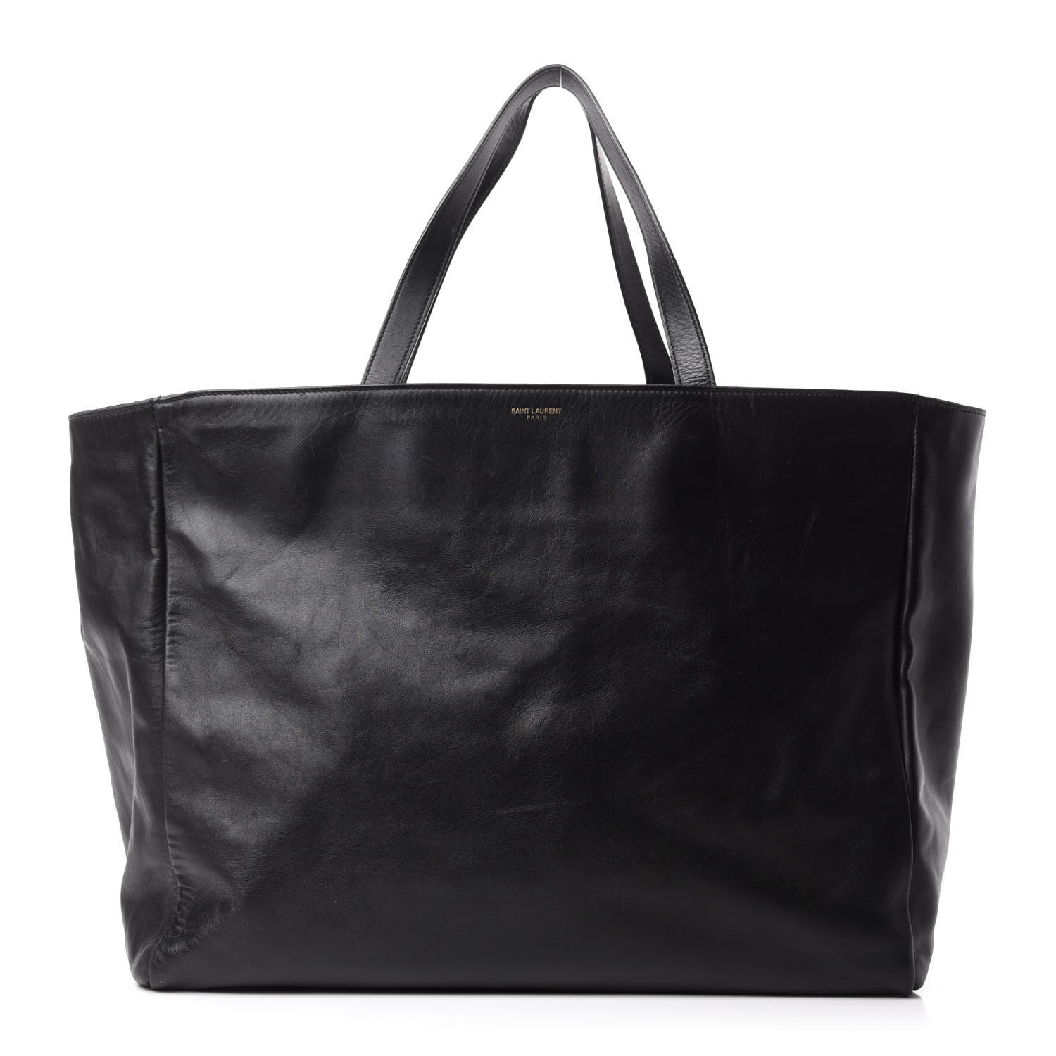 Saint Laurent Calfskin Suede Reversible East West Shopper Tote Black 15 of 21
