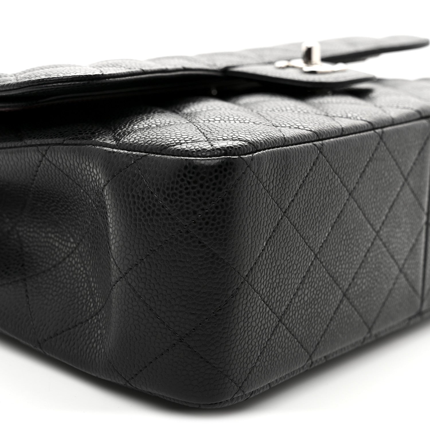 Chanel Caviar Quilted Jumbo Double Flap Black 9 of 10