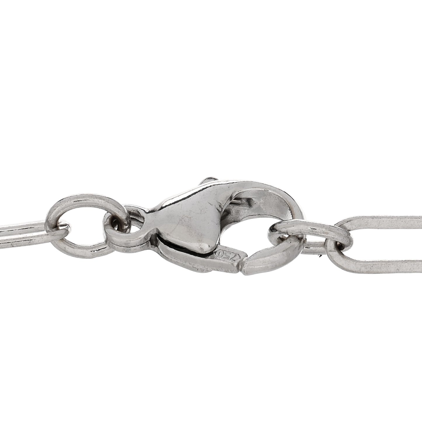 18K White Gold Diamond Hearts Charm Bracelet