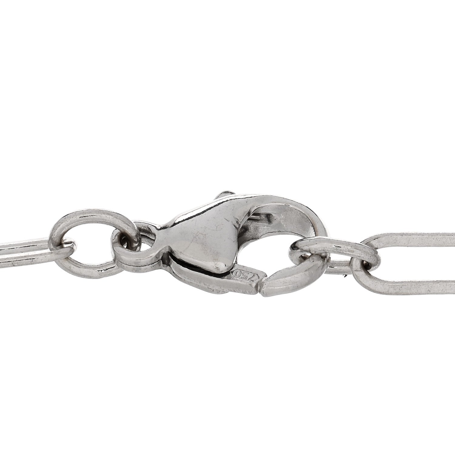 Tiffany 18K White Gold Diamond Hearts Charm Bracelet 3 of 4