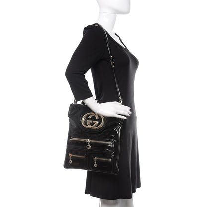 Gucci Patent Britt Messenger Bag Black 3 of 11