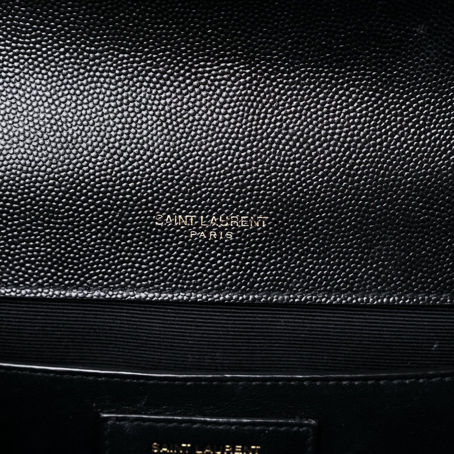 Saint Laurent Grain De Poudre Textured Mixed Matelasse Triquilt Medium Monogram Satchel Black 6 of 14