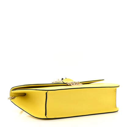 Valentino Garavani Vitello Medium Glam Lock Rockstud Flap Naples Yellow 4 of 7