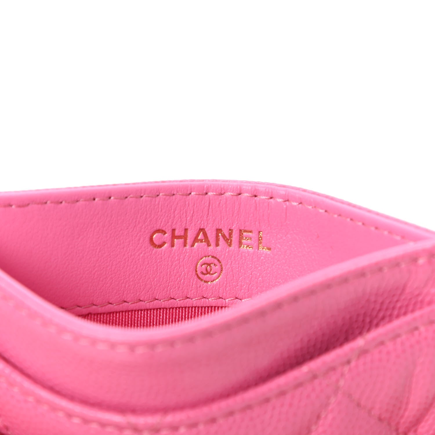 Chanel Caviar Quilted Card Holder Pink 6 of 7