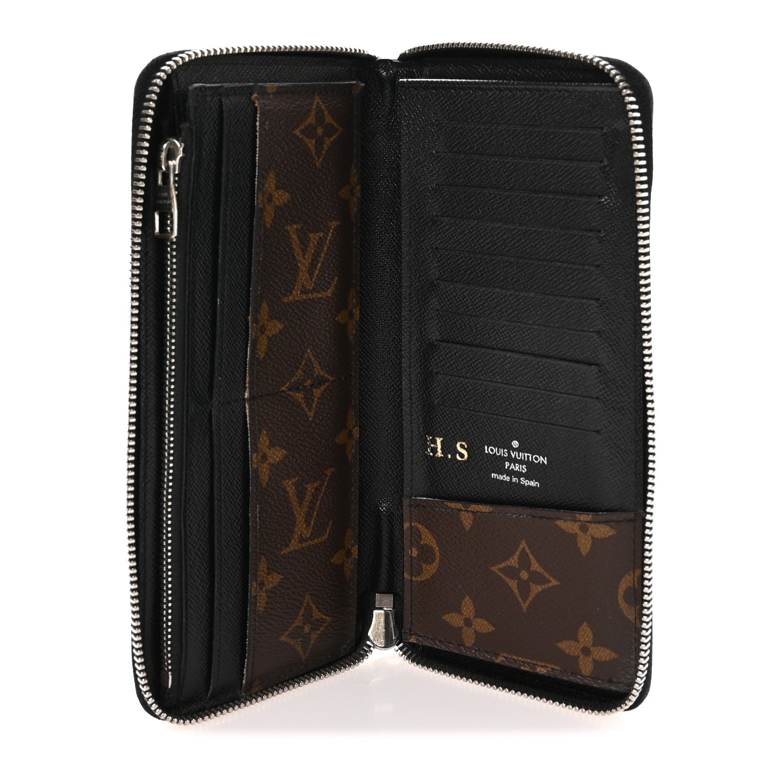 Louis Vuitton Monogram Macassar Vertical Zippy Wallet 5 of 9