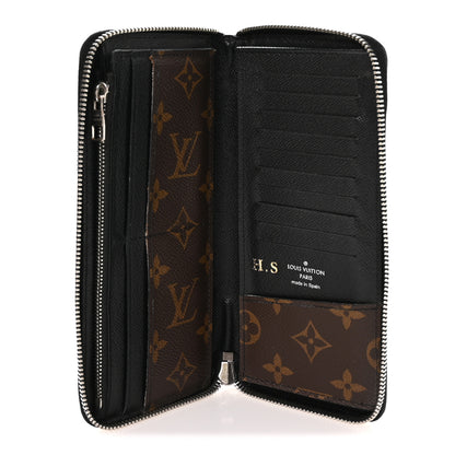 Louis Vuitton Monogram Macassar Vertical Zippy Wallet 5 of 9