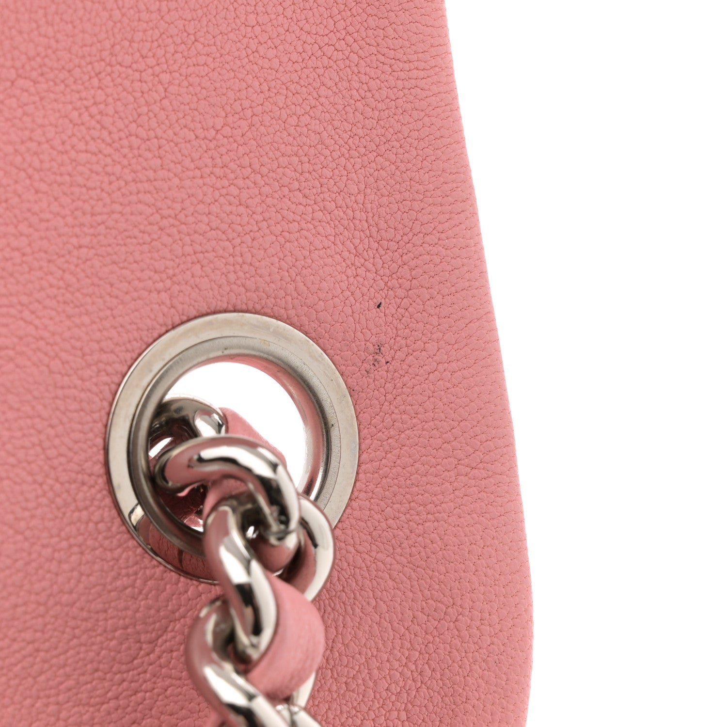 Chanel Washed Lambskin Quilted Mini Chain Around Messenger Pink 13 of 14