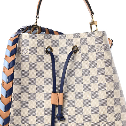 Louis Vuitton Damier Azur Braided Neonoe MM Blue 9 of 11