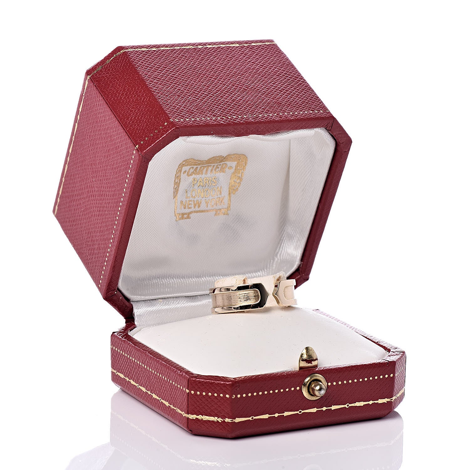 Cartier 18K Yellow Gold 6.5mm C De Ring 57 8 7 of 7