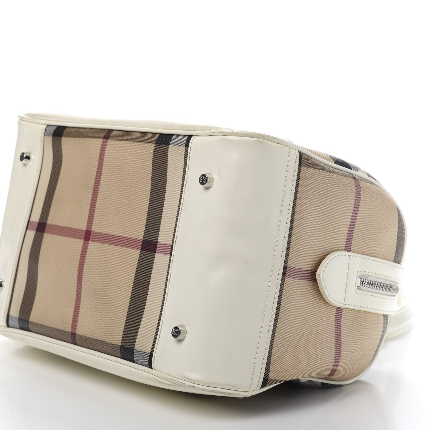 Burberry Nova Check Bowling Bag White 8 of 13