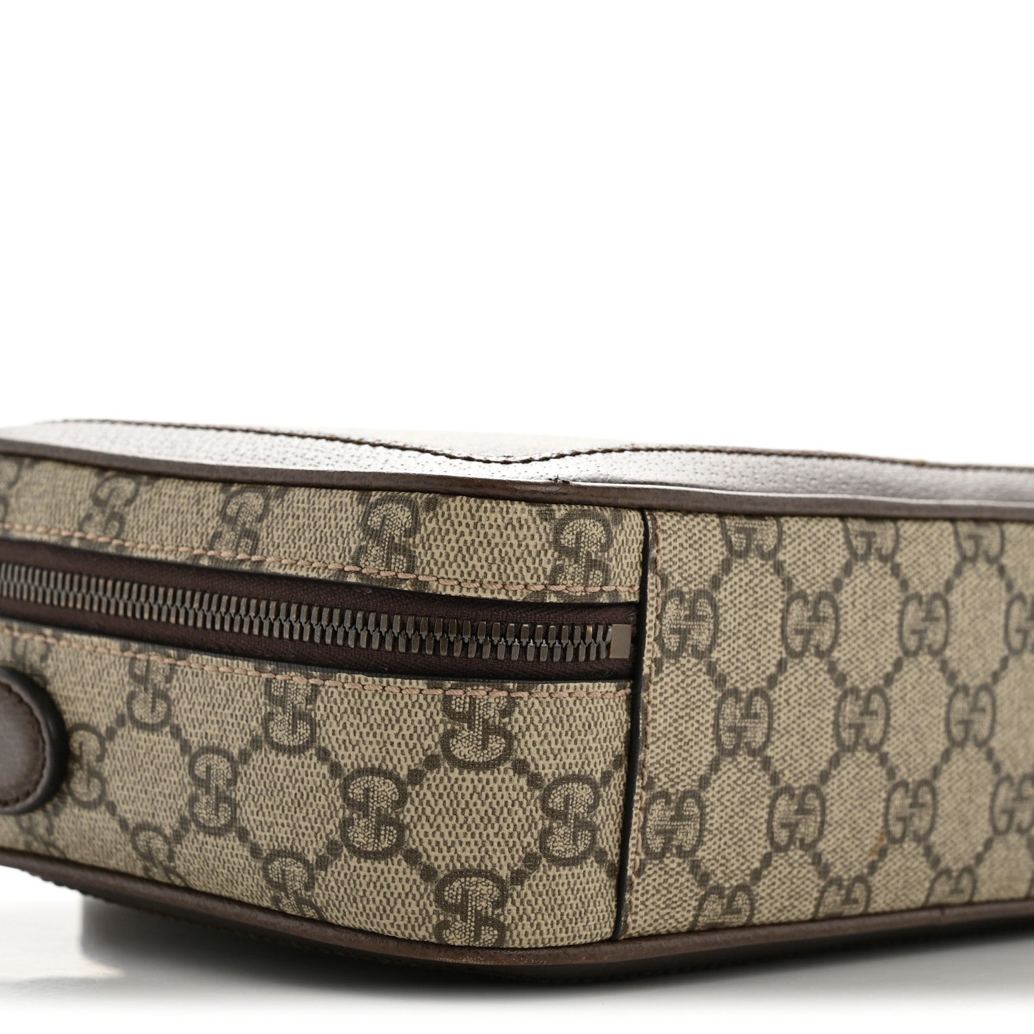 Gucci GG Supreme Monogram Web Small Ophidia Top Handle Shoulder Bag Brown 9 of 13