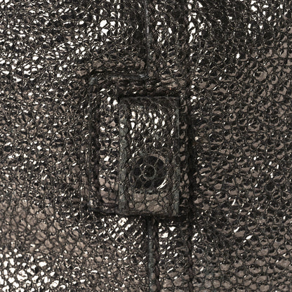 Saint Laurent Crackled Calfskin Small Volcano Easy Sac Silver 13 of 15