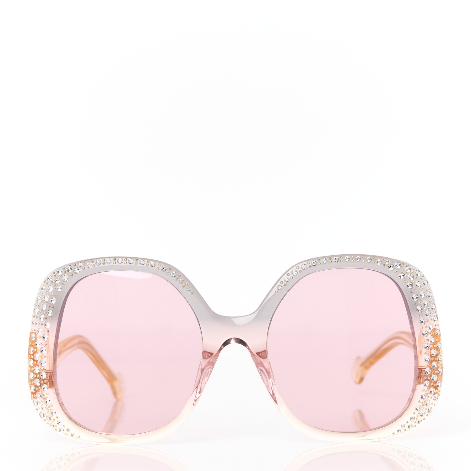 Gucci Acetate Square Frame Sunglasses GG1235S Grey Yellow Pink Multicolor 2 of 8