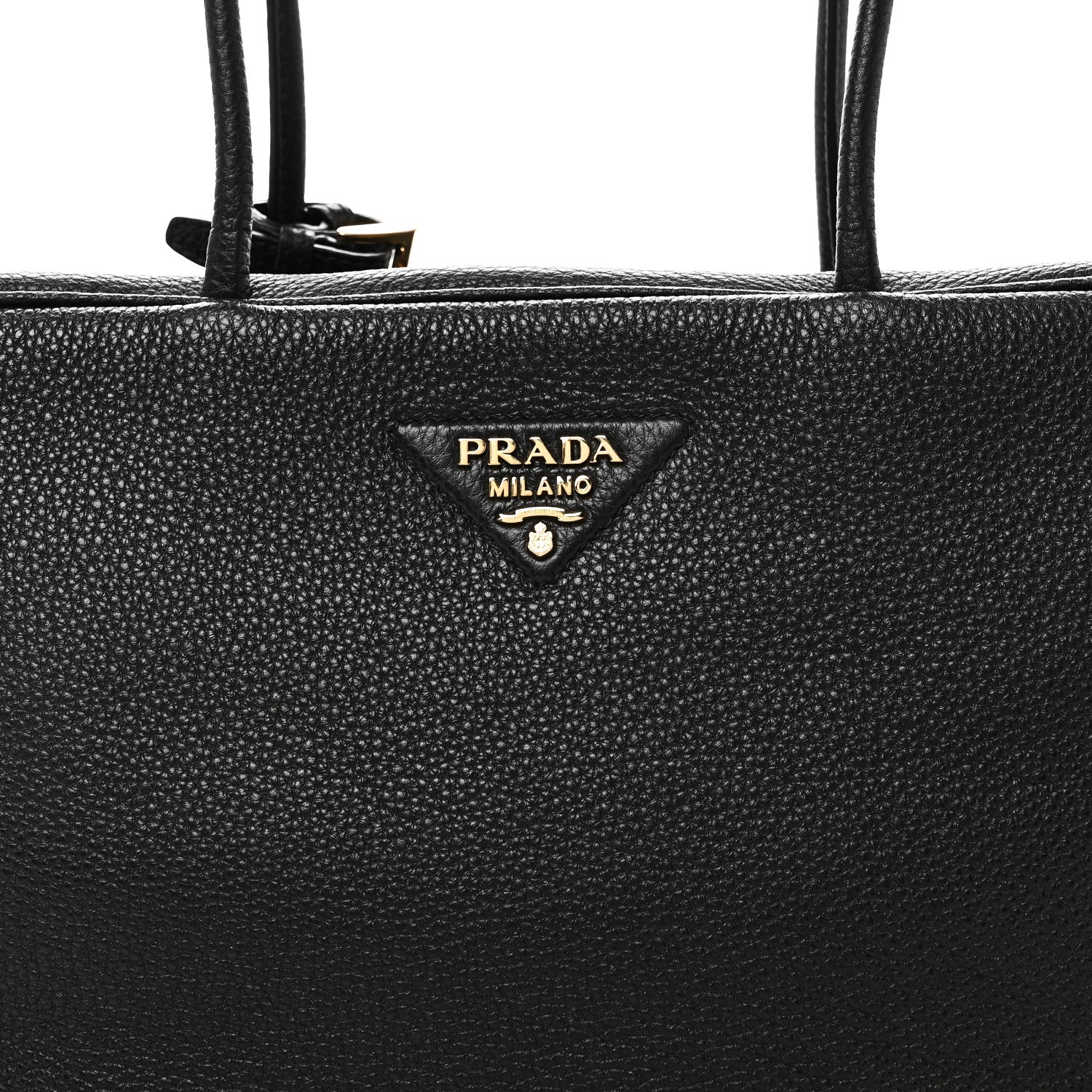 Prada Vitello Daino Soft Large Top Handle Bag Black 1880369