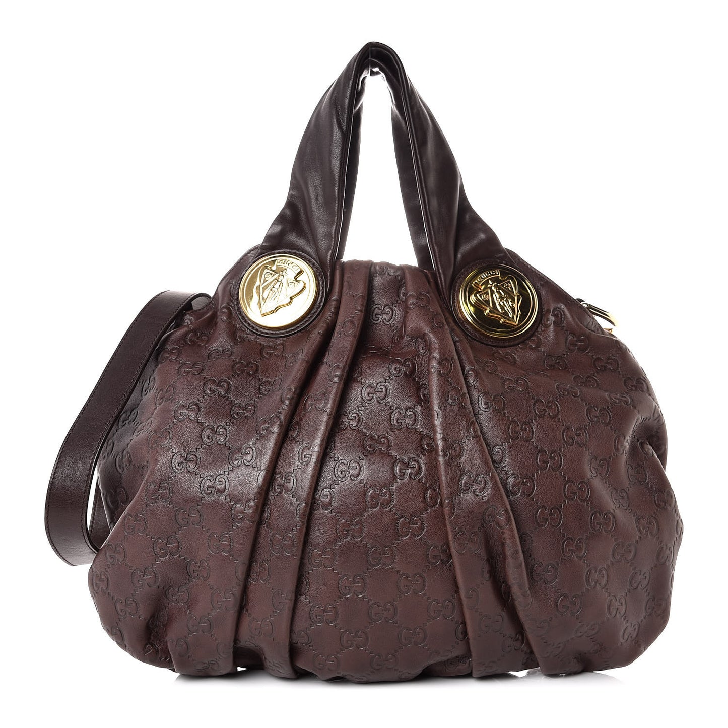 Guccissima Small Hysteria Top Handle Bag Chocolate
