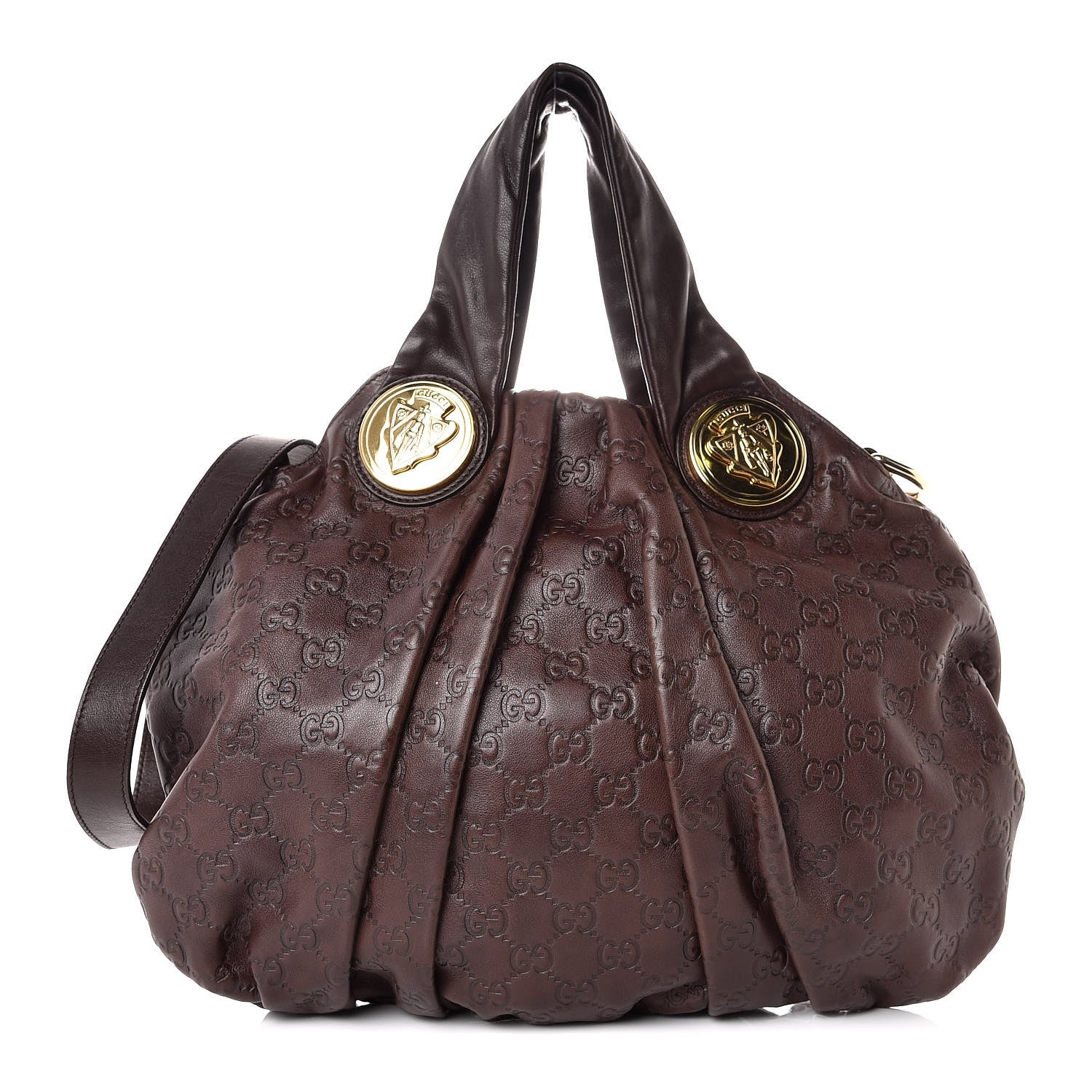 Gucci Guccissima Small Hysteria Top Handle Bag Chocolate 1 of 9