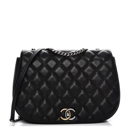 Chanel Caviar Quilted Casual Pocket Messenger Flap Black 1 of 11