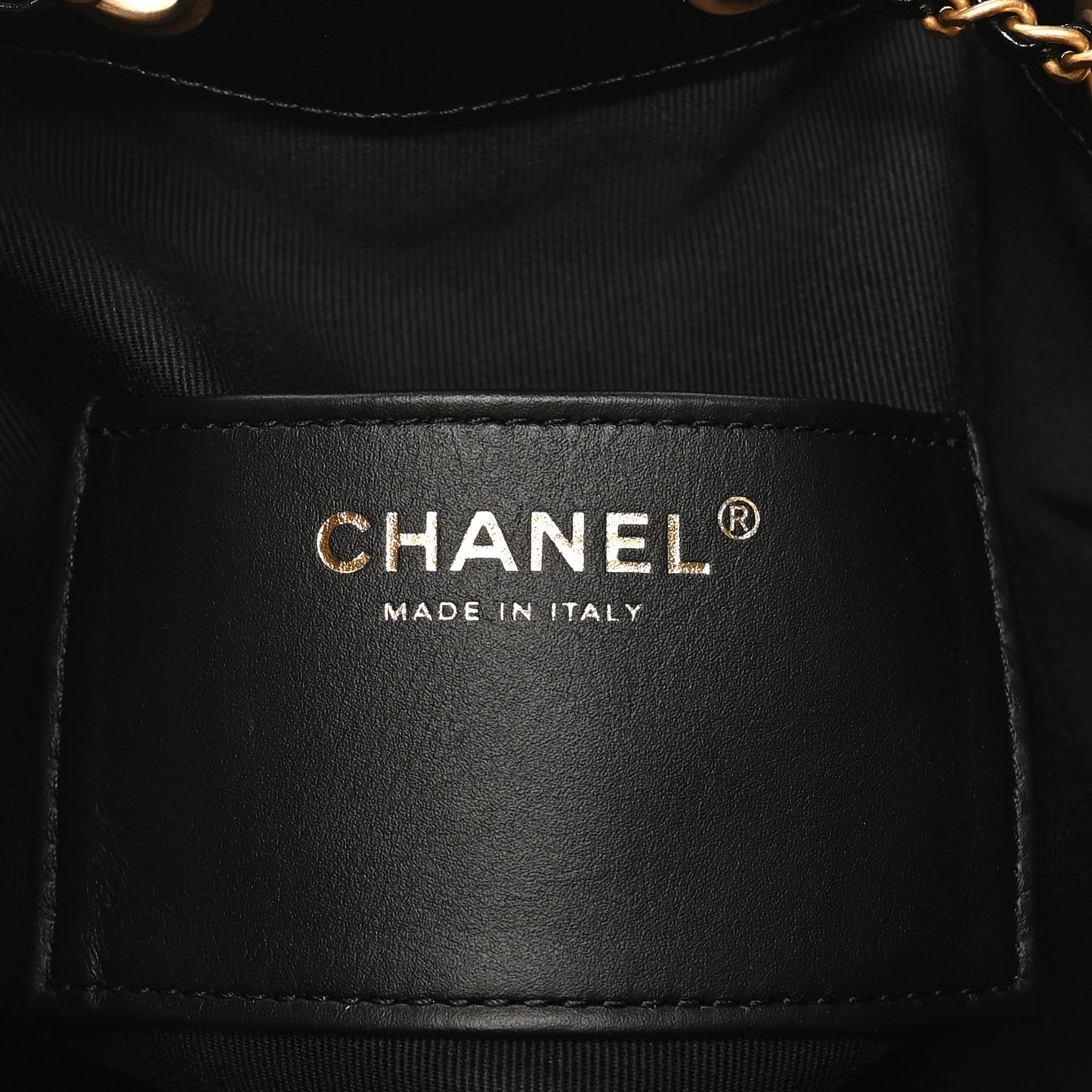 Shiny Crumpled Calfskin Quilted Small Chanel 25 Handbag Black