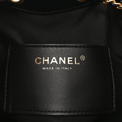 Chanel Shiny Crumpled Calfskin Quilted Small Chanel 25 Handbag Black 6 of 11