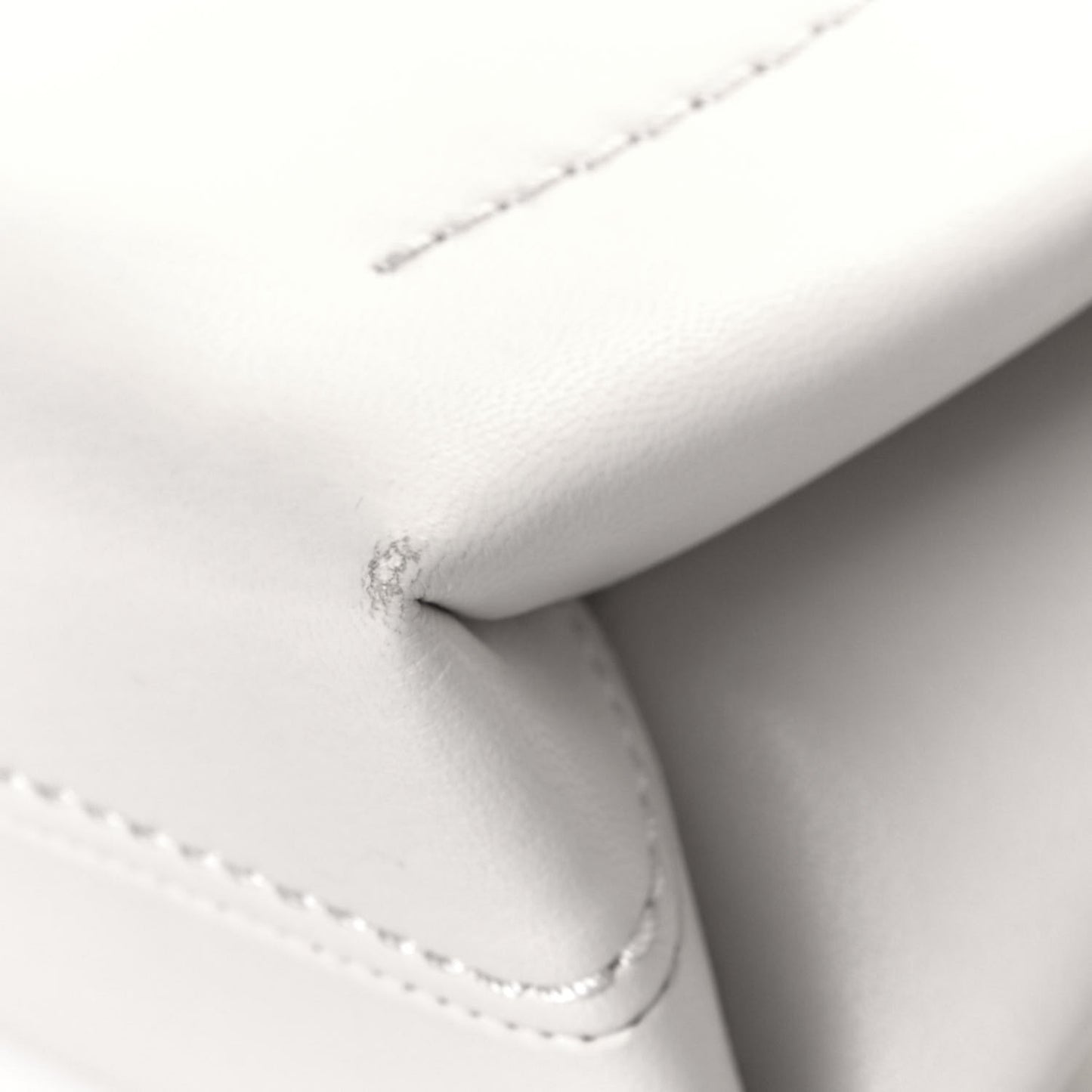 Calfskin Alix Soft Flap Clutch White