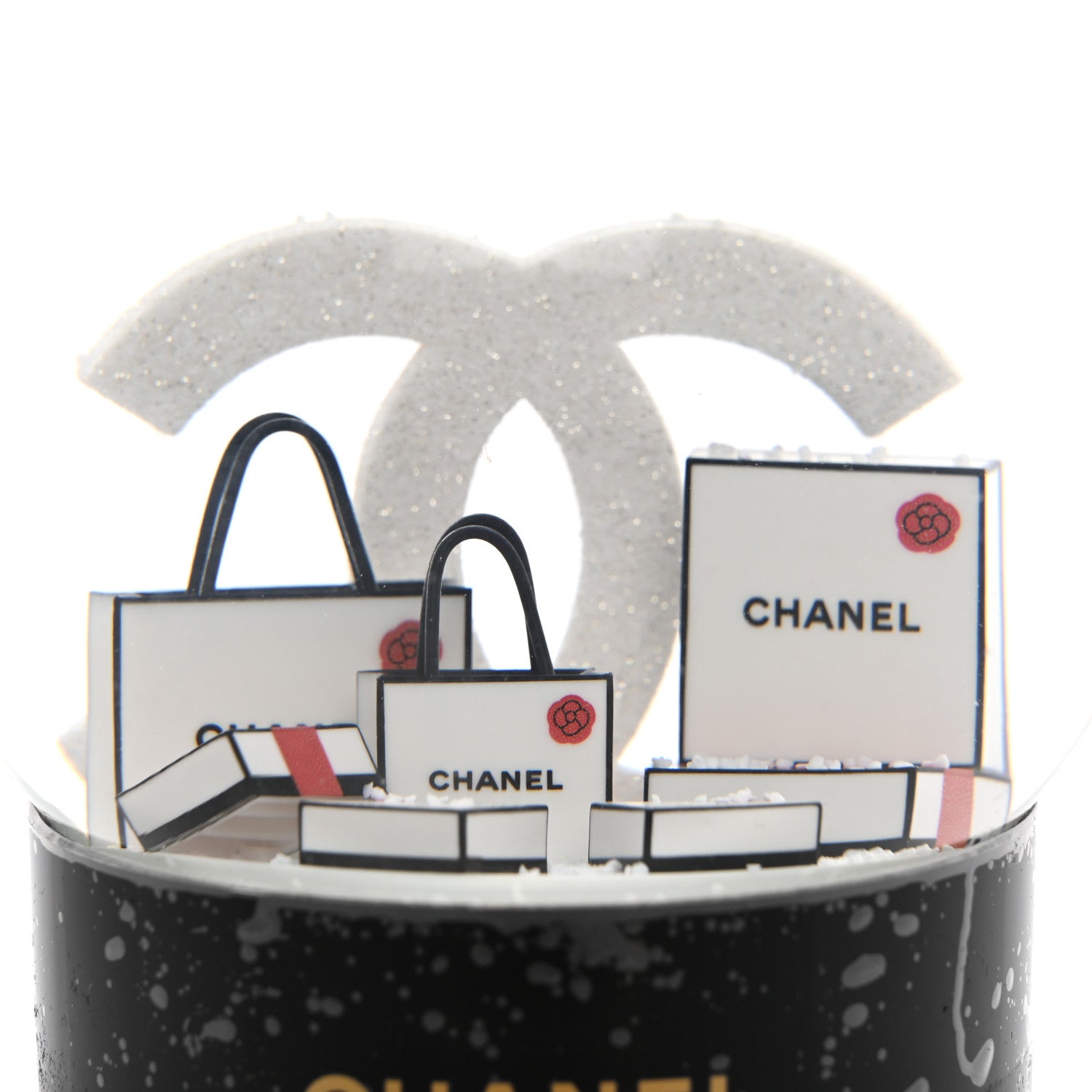 Chanel Glass CC Shopping Bag Snow Globe 6 of 8